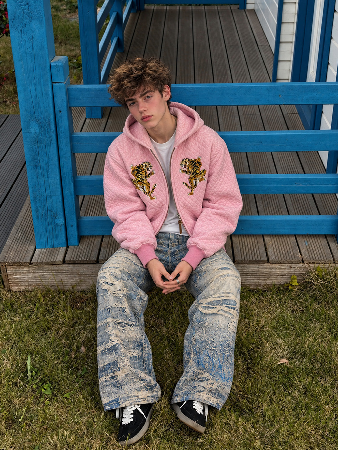 Destroyed Graphic Jeans