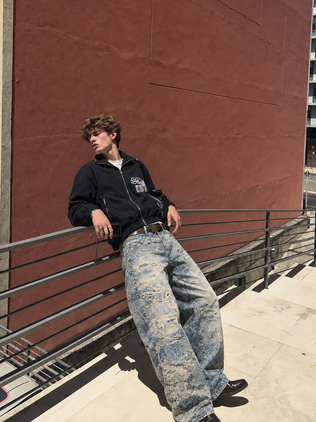 Destroyed Graphic Jeans