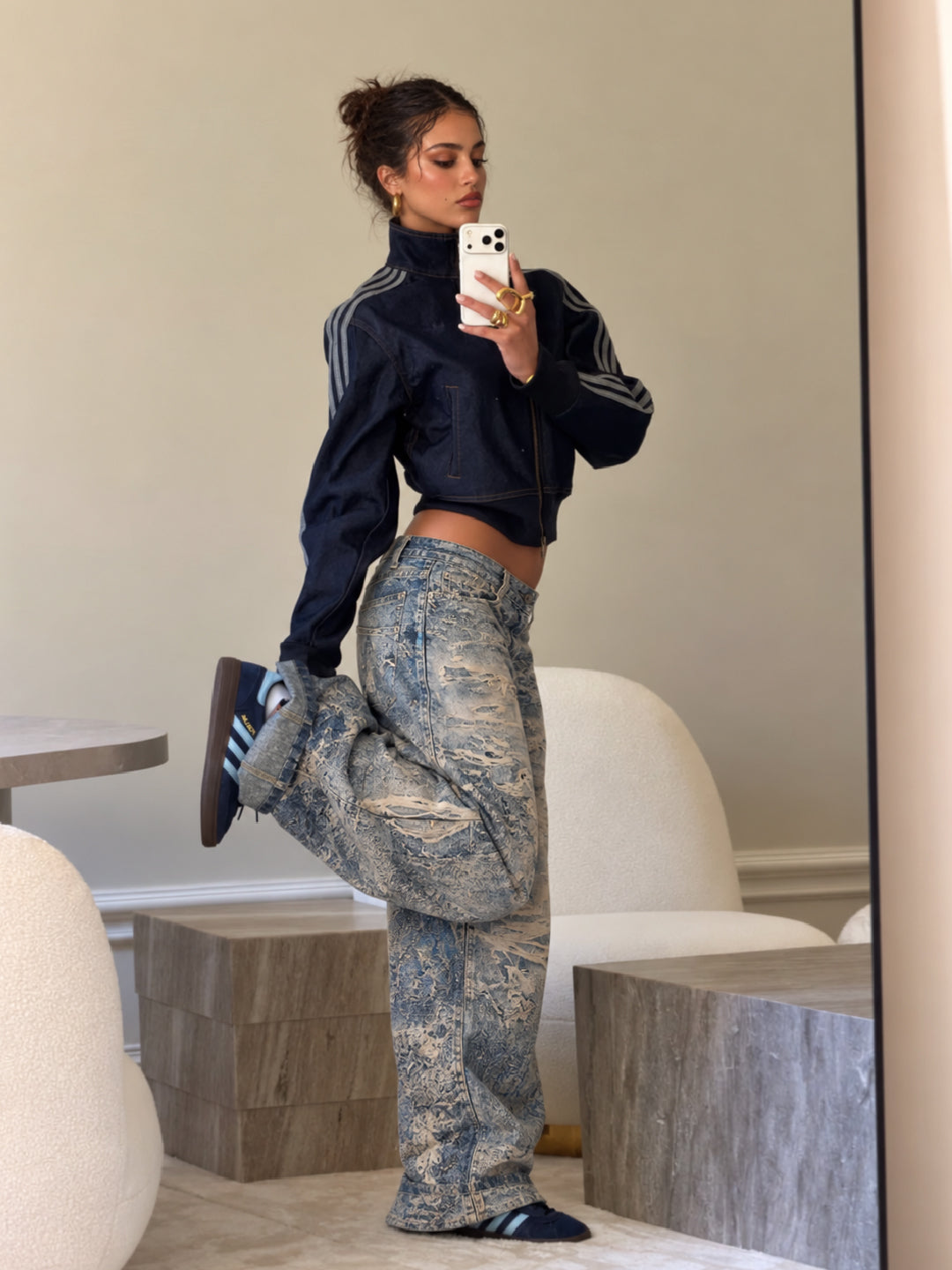 Destroyed Graphic Jeans