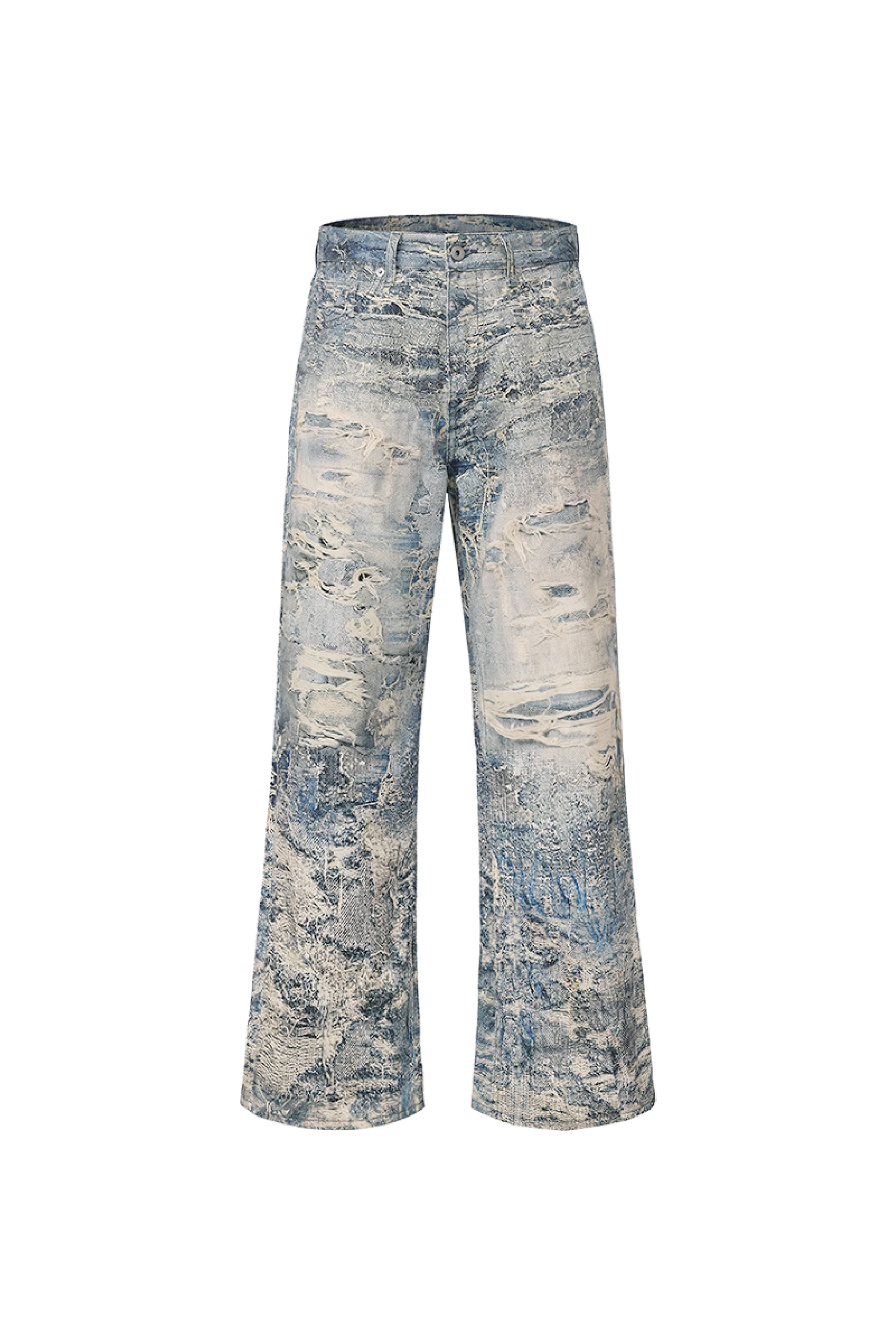 Destroyed Graphic Jeans