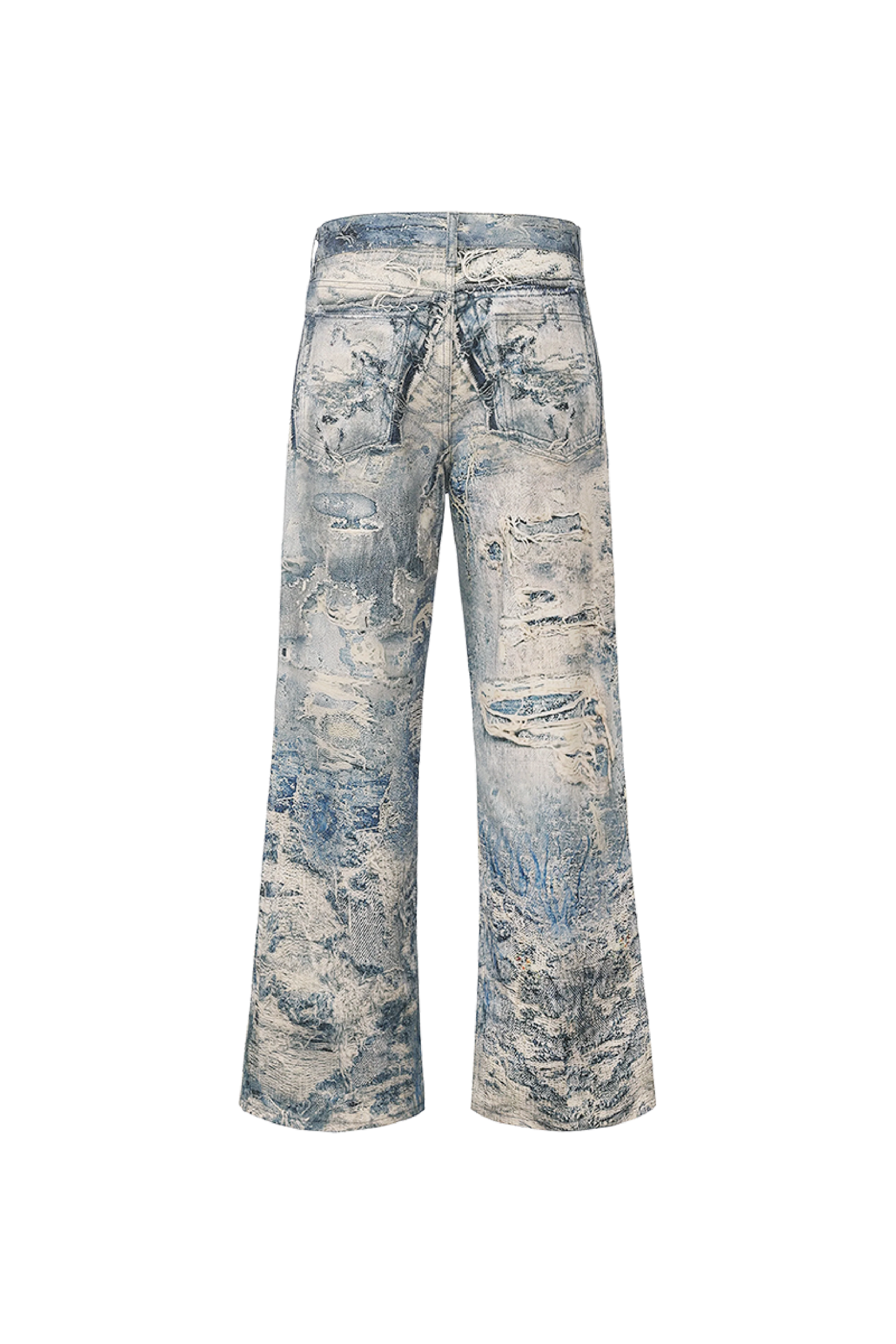 Destroyed Graphic Jeans