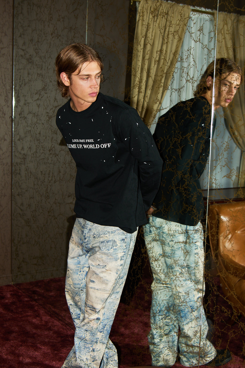 Destroyed Graphic Jeans