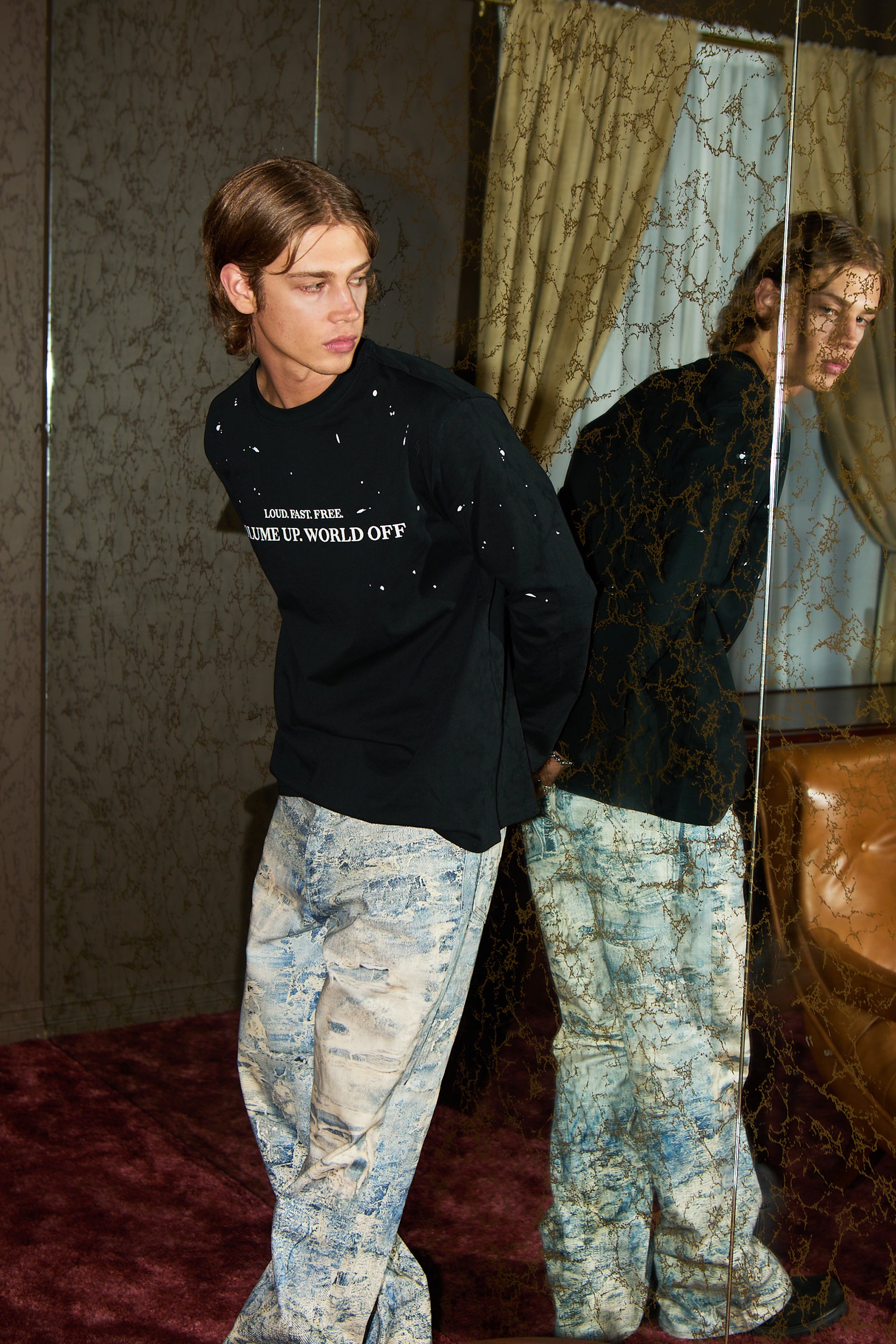 Destroyed Graphic Jeans