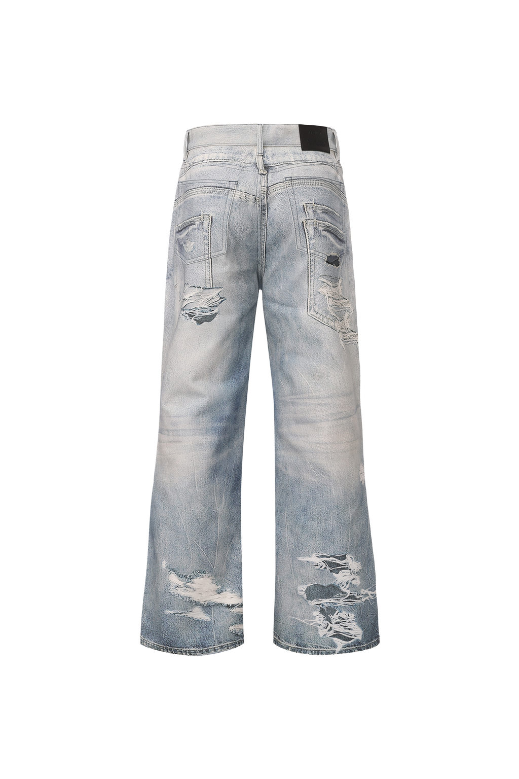 Slashed Graphic Jeans