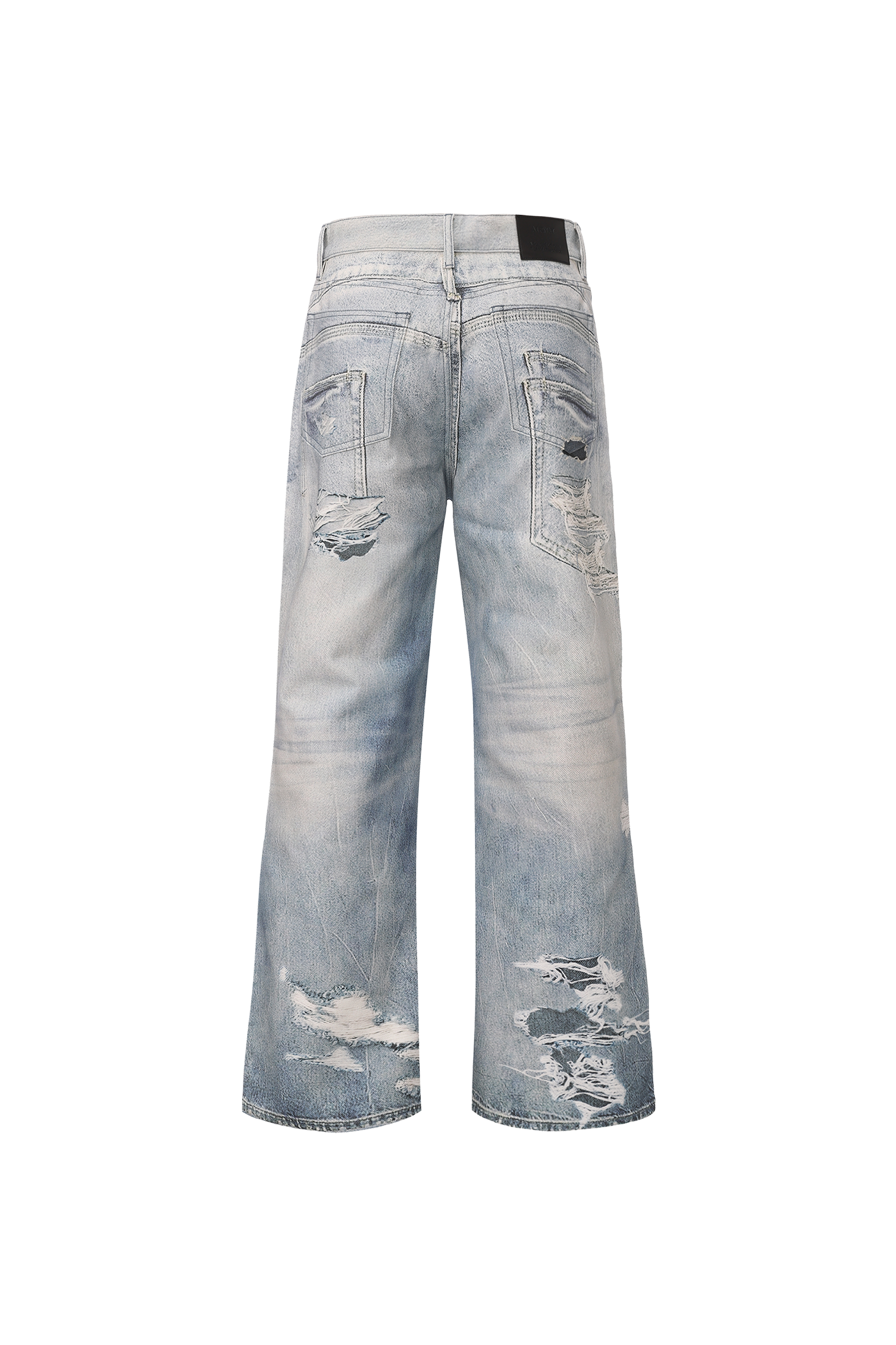 Slashed Graphic Jeans