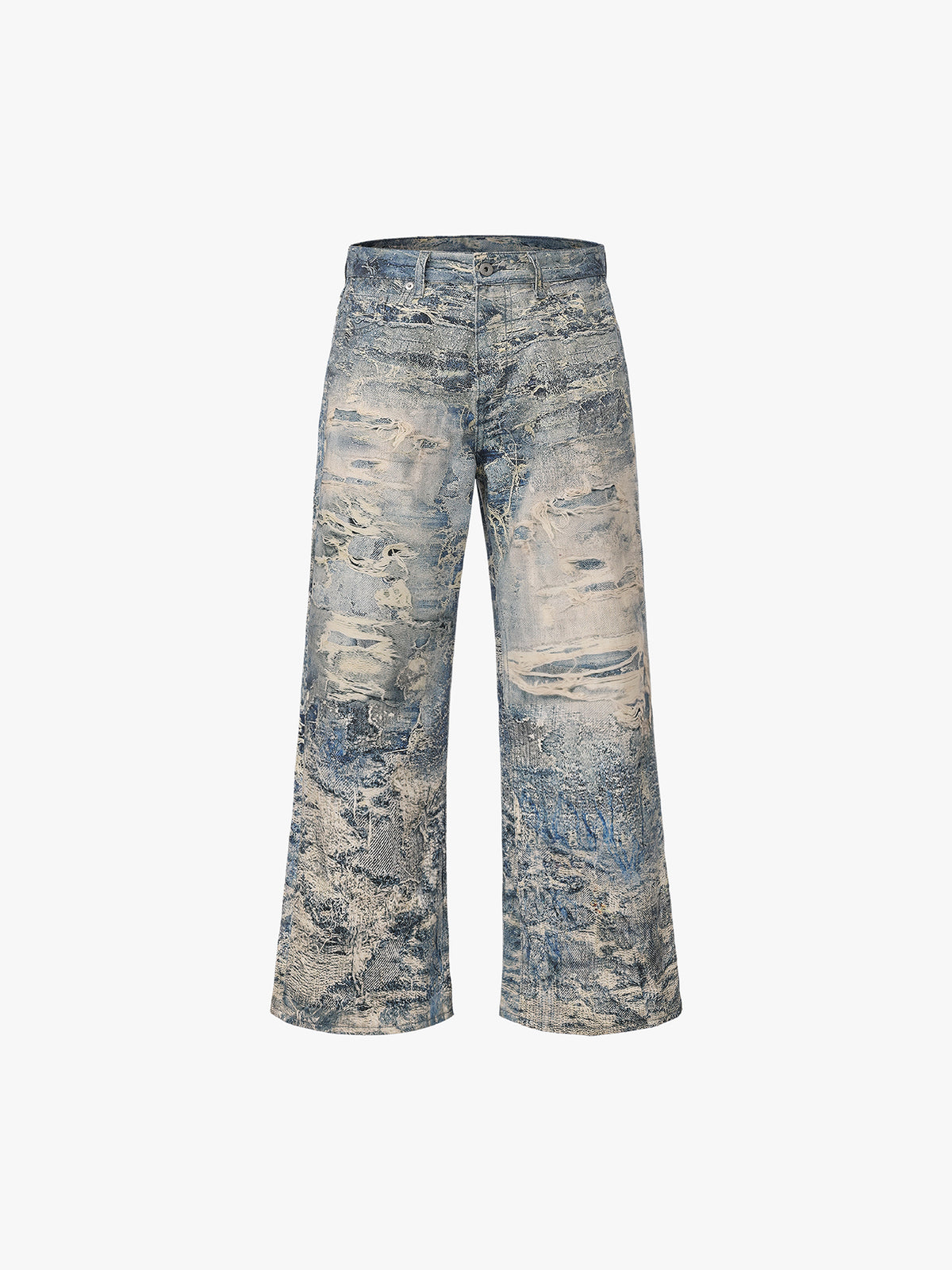 Destroyed Graphic Jeans