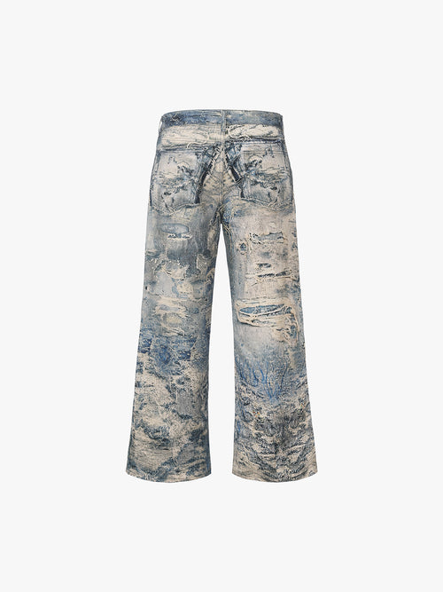 Destroyed Graphic Jeans