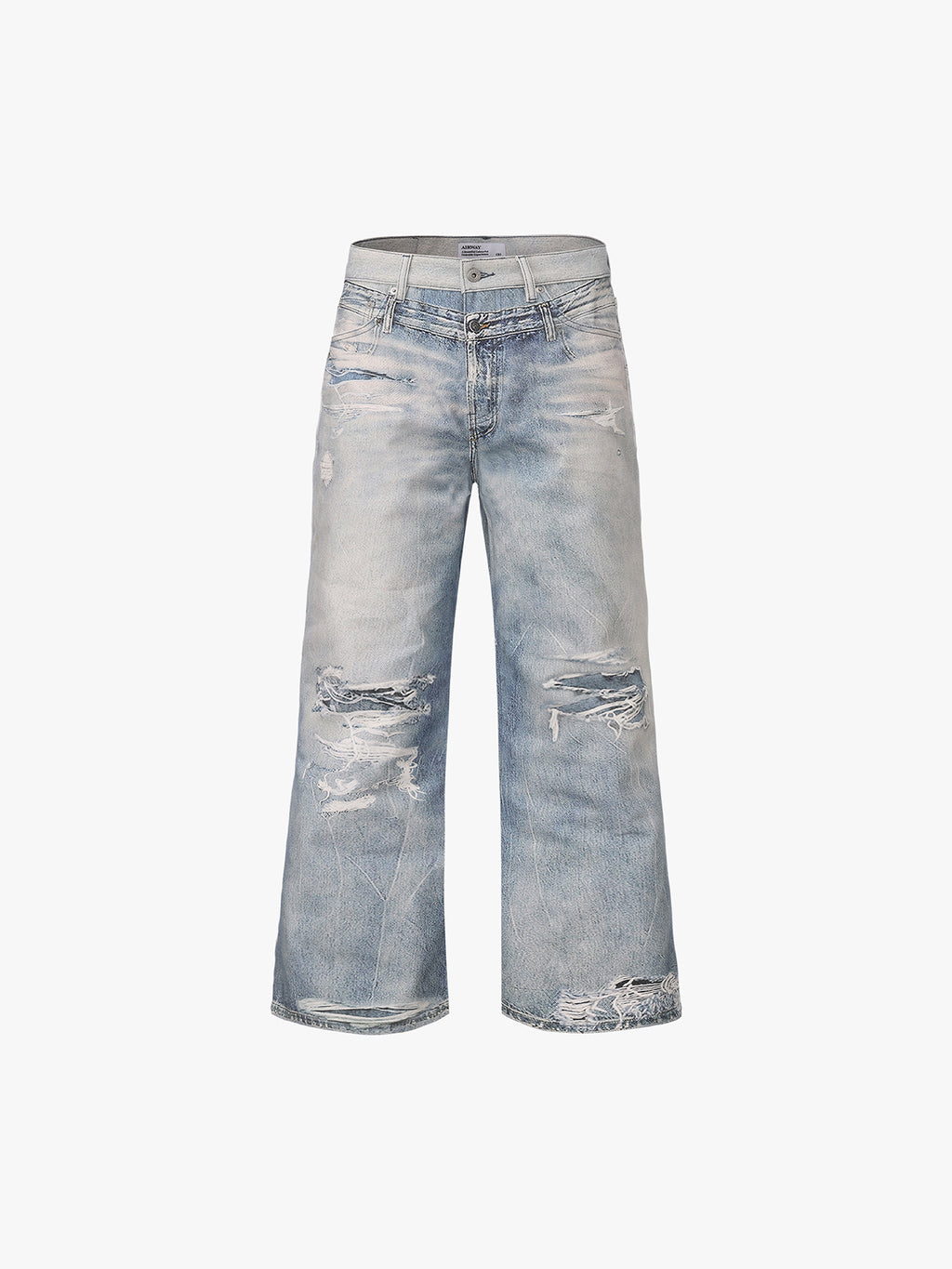 Slashed Graphic Jeans