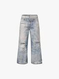 Slashed Graphic Jeans